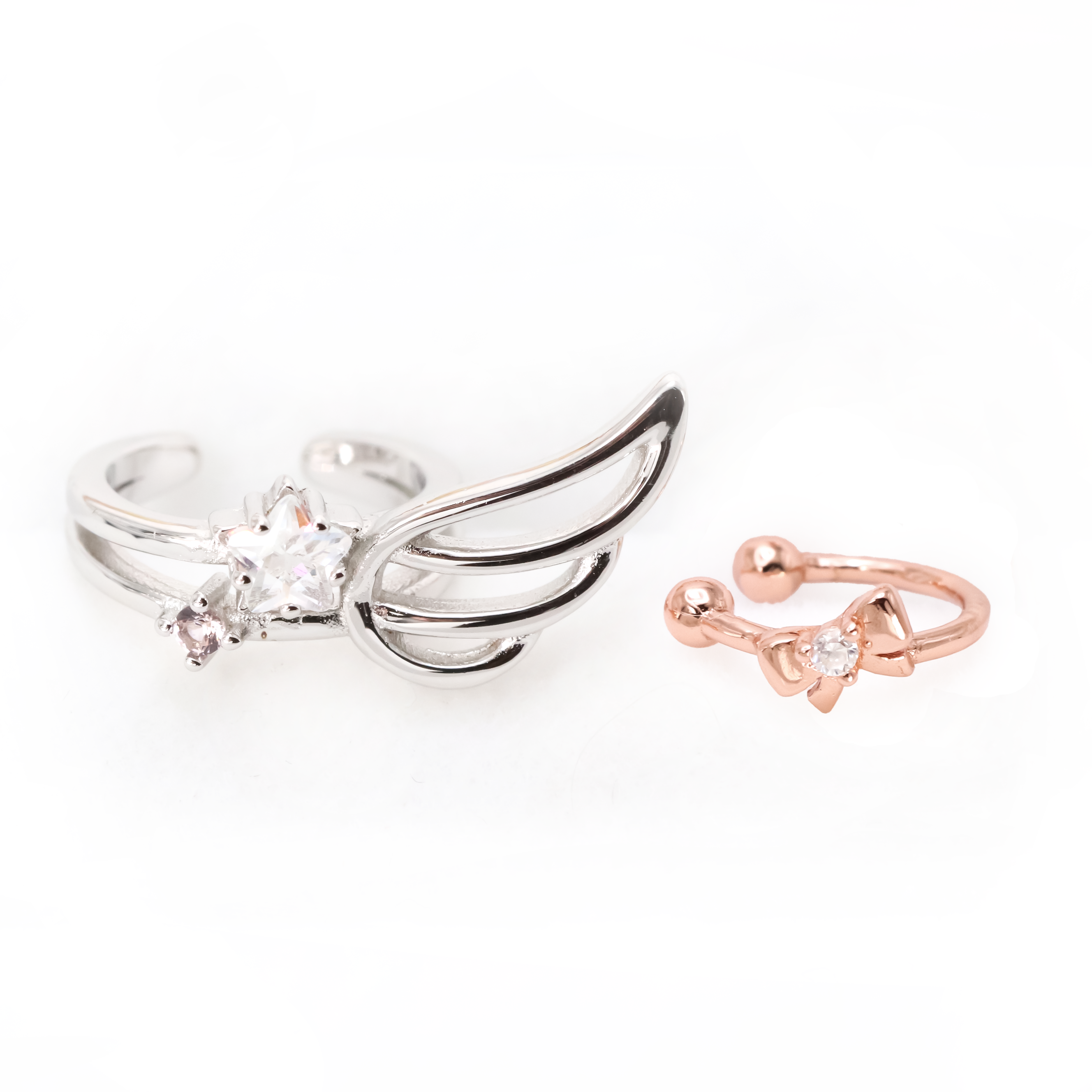 Twinkle Wing and Bow Ear Cuff – Bisoulovely earrings by Bisoulovely