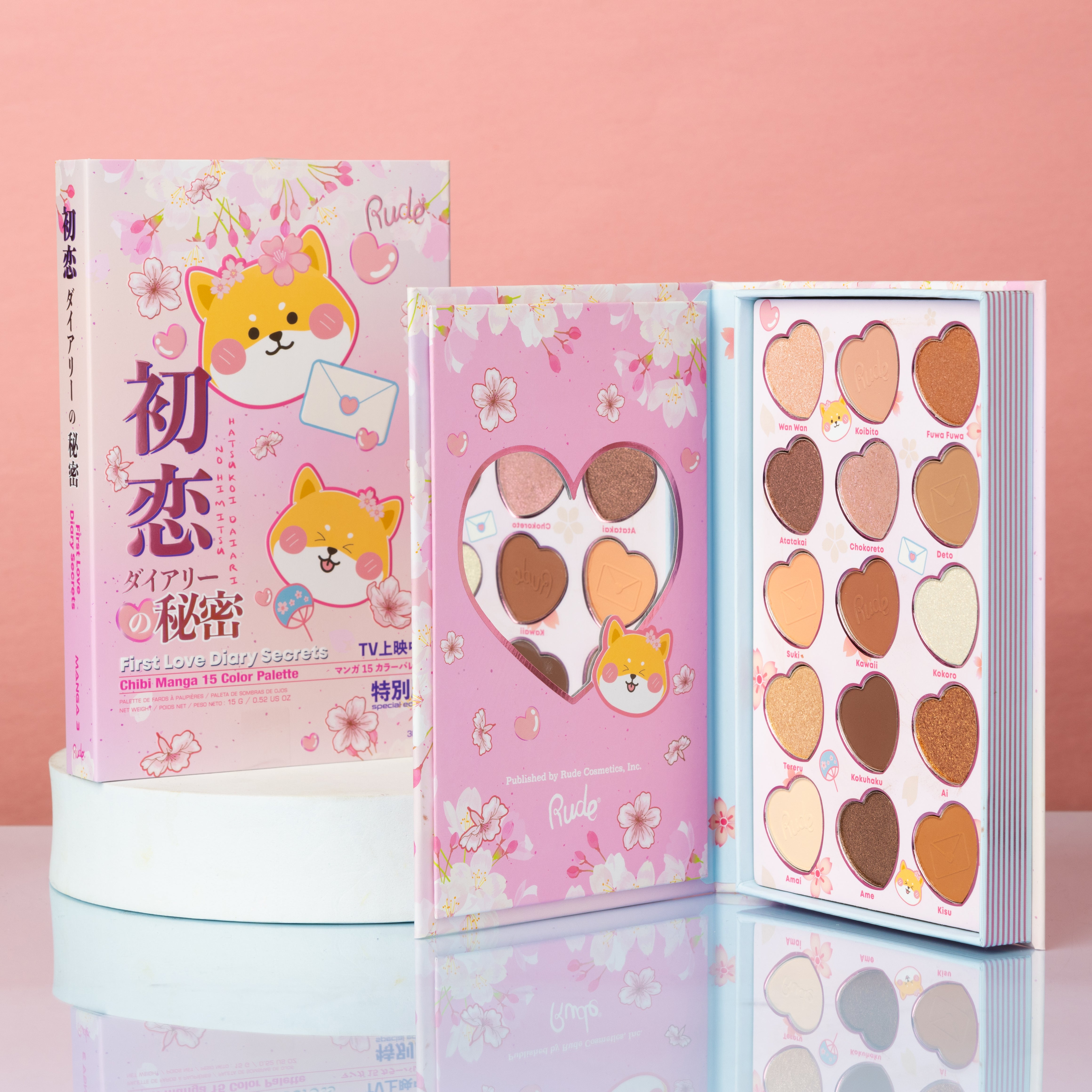 Chibi Manga Collection 15 Color Palette - First Love Diary Secrets – Anime & Gaming makeup by Game Beauty / Rude Cosmetics