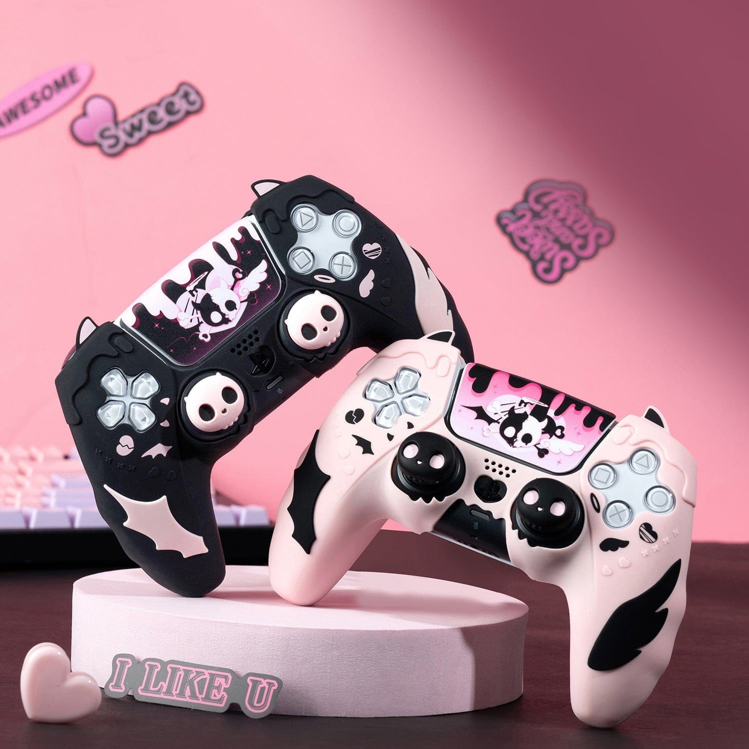 GeekShare Pink Skull Silicone Controller Skin – Anime Collection controllers by GeekShare