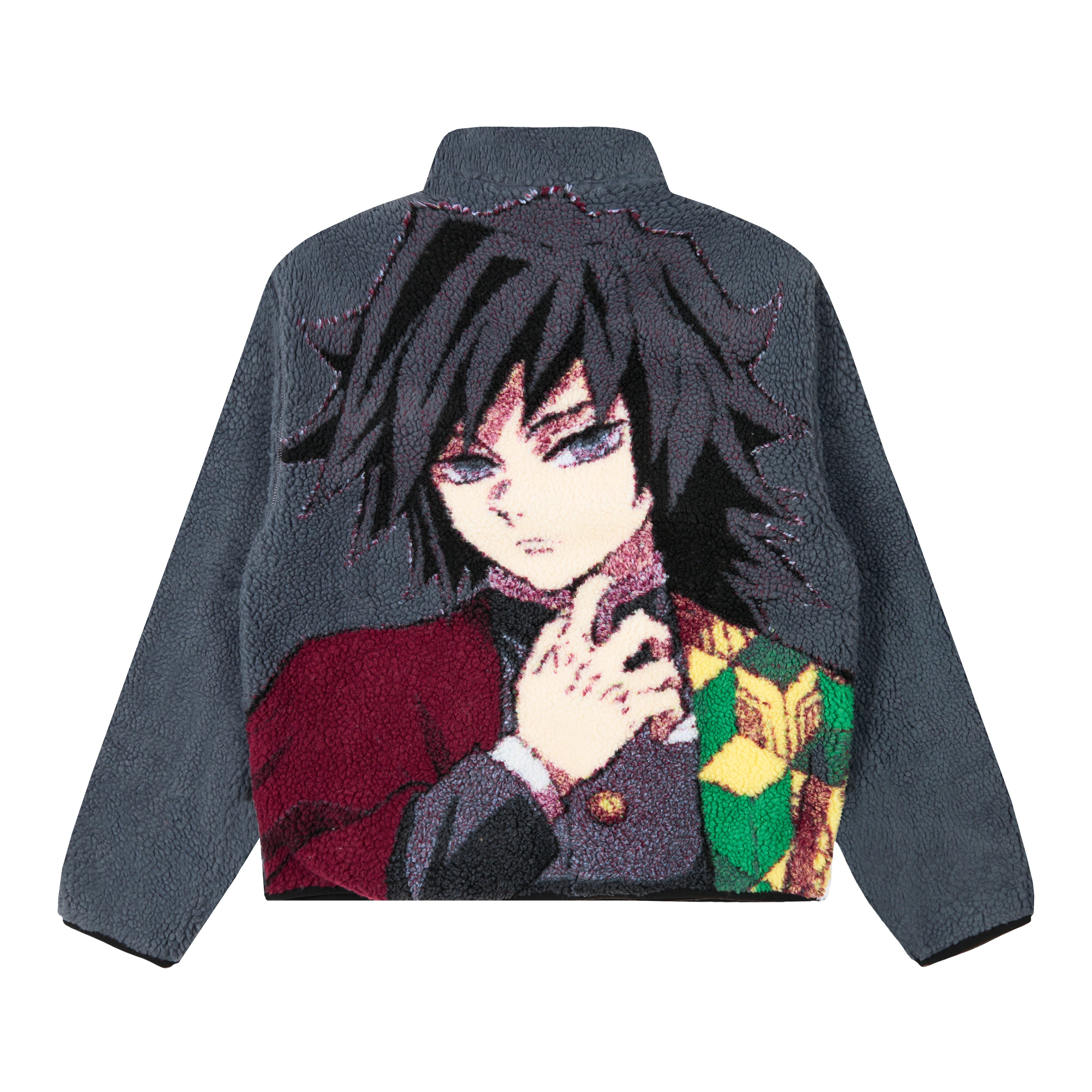 DEMON SLAYER GIYU SHERPA JACKET (GREY) – Demon Slayer jackets by Hypland