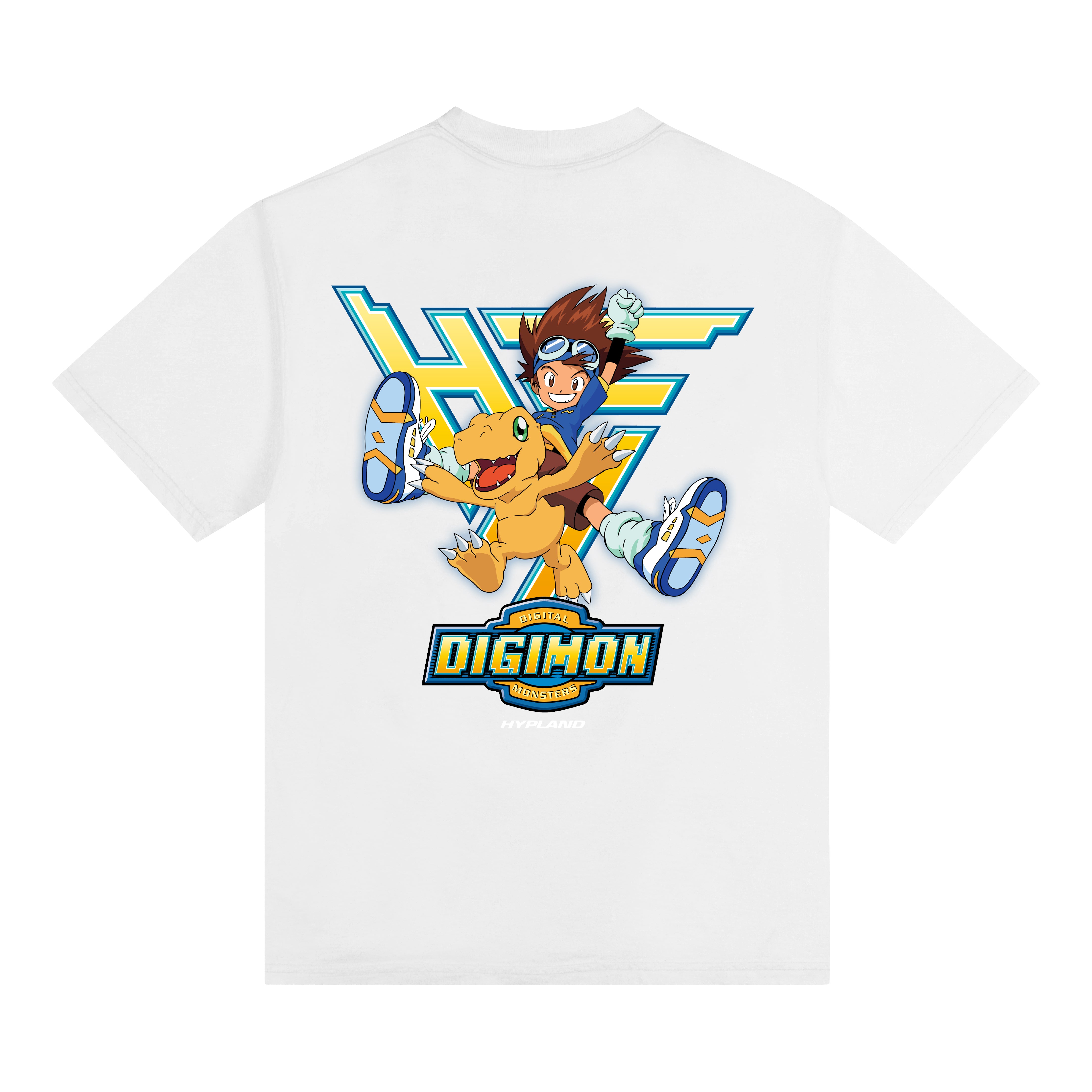 DIGIMON HYPLAND LOGO SHIRT (WHITE) – Digimon shirts by Hypland