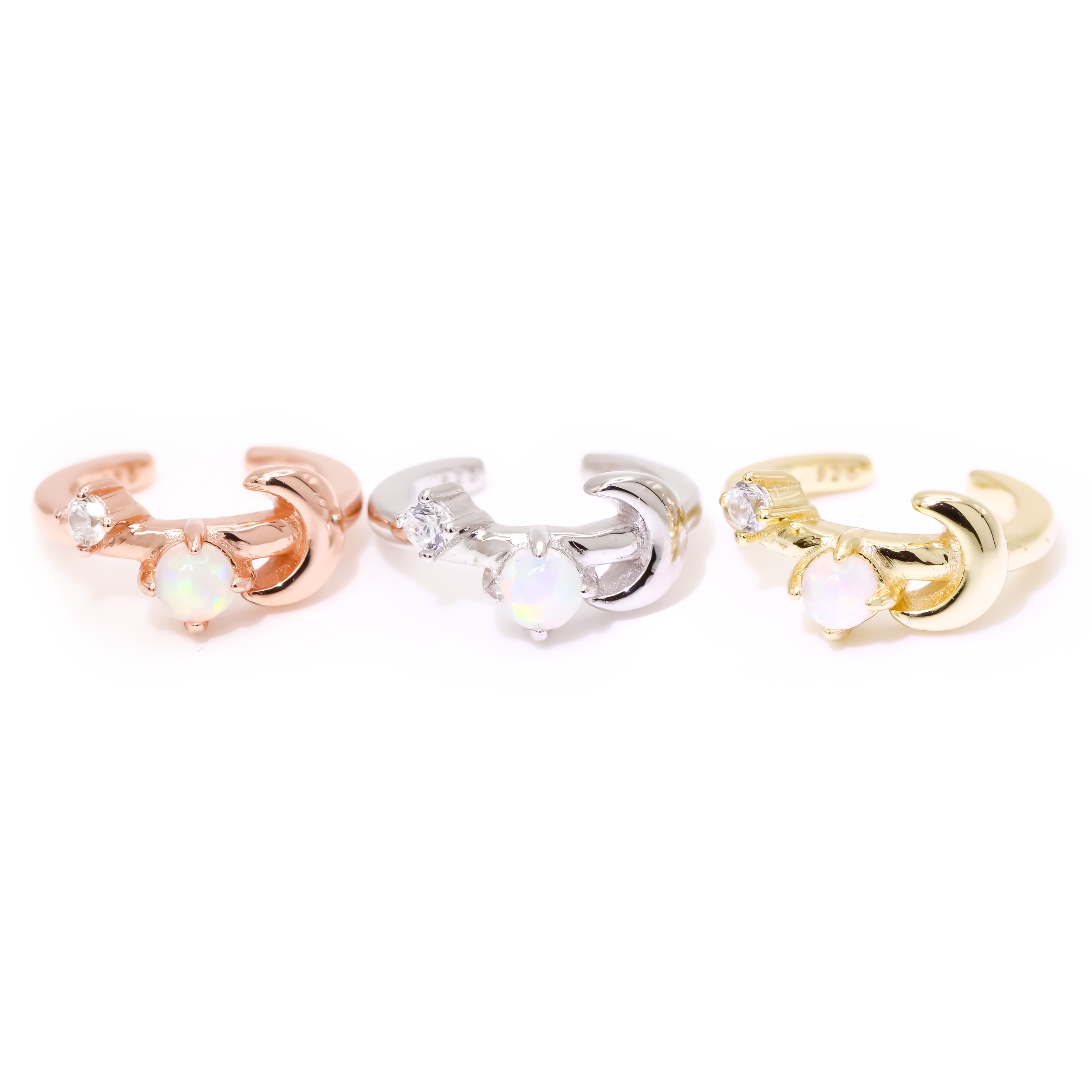 Twinkle Moon Ear Cuffs – Bisoulovely earrings by Bisoulovely