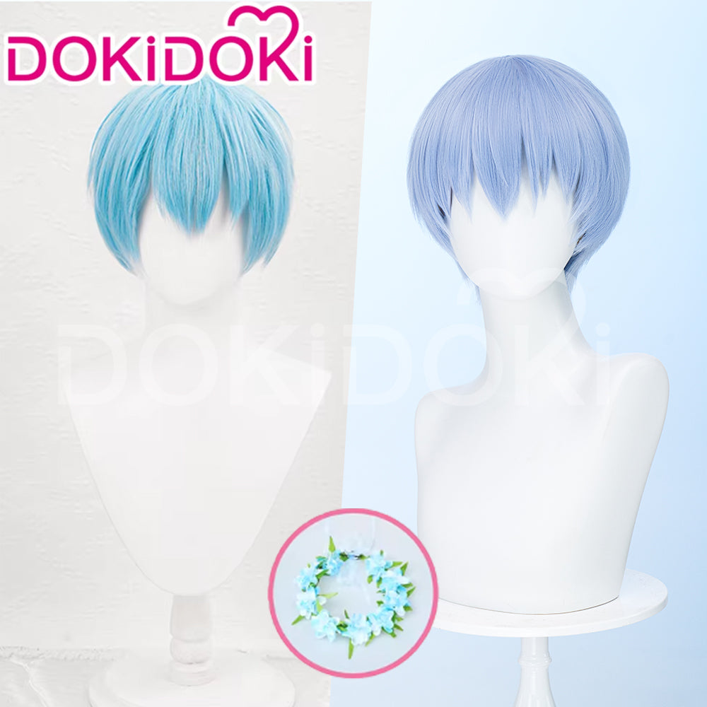 【Ready For Ship】DokiDok Manga Anime Cosplay Wig / Wreath Short Straight Blue Hair – Frieren: Beyond Journey's End frieren by Dokidokicos