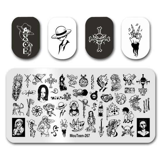 One Piece Nail Stamping Plate Nail Stamp for Nails Art Plate Nail art Supply Mouteen-267 – One Piece nail art by MouTeen