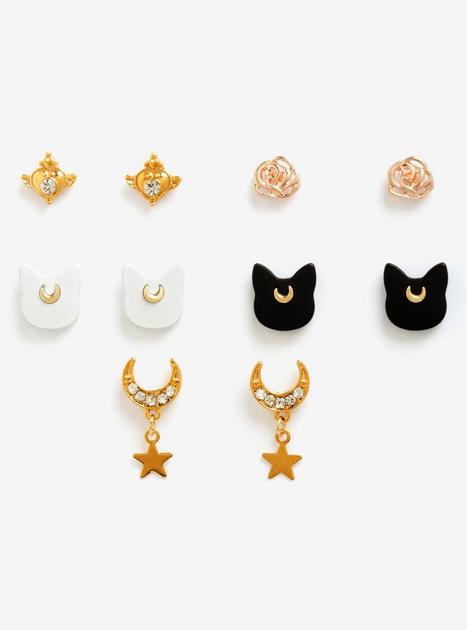Sailor Moon Gold Earring Set – Sailor Moon collector sets by BoxLunch