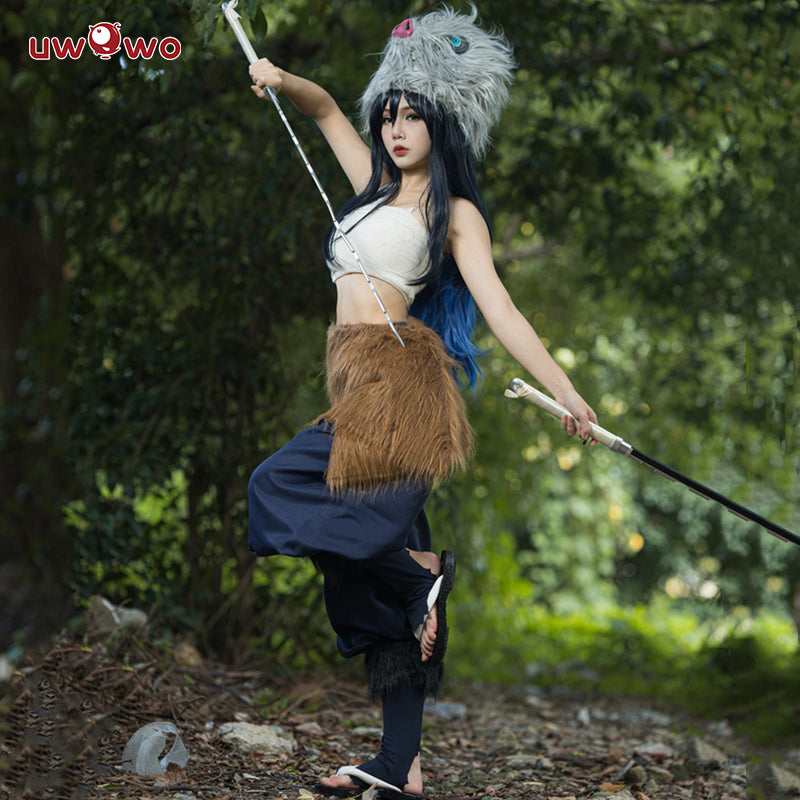Uwowo Anime Cosplay Hashibira Inosuke Female Halloween Costume – Demon Slayer demon slayer by Collab