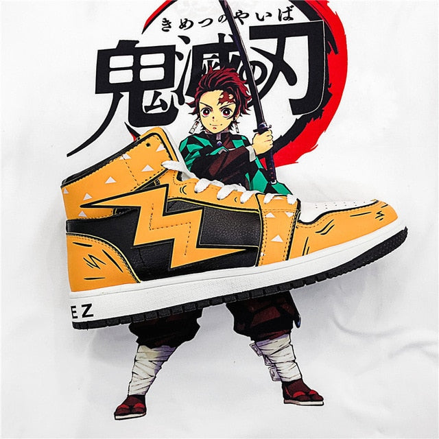Demon Slayer Zenitsu Basketball Shoes – Demon Slayer footwear by animelife