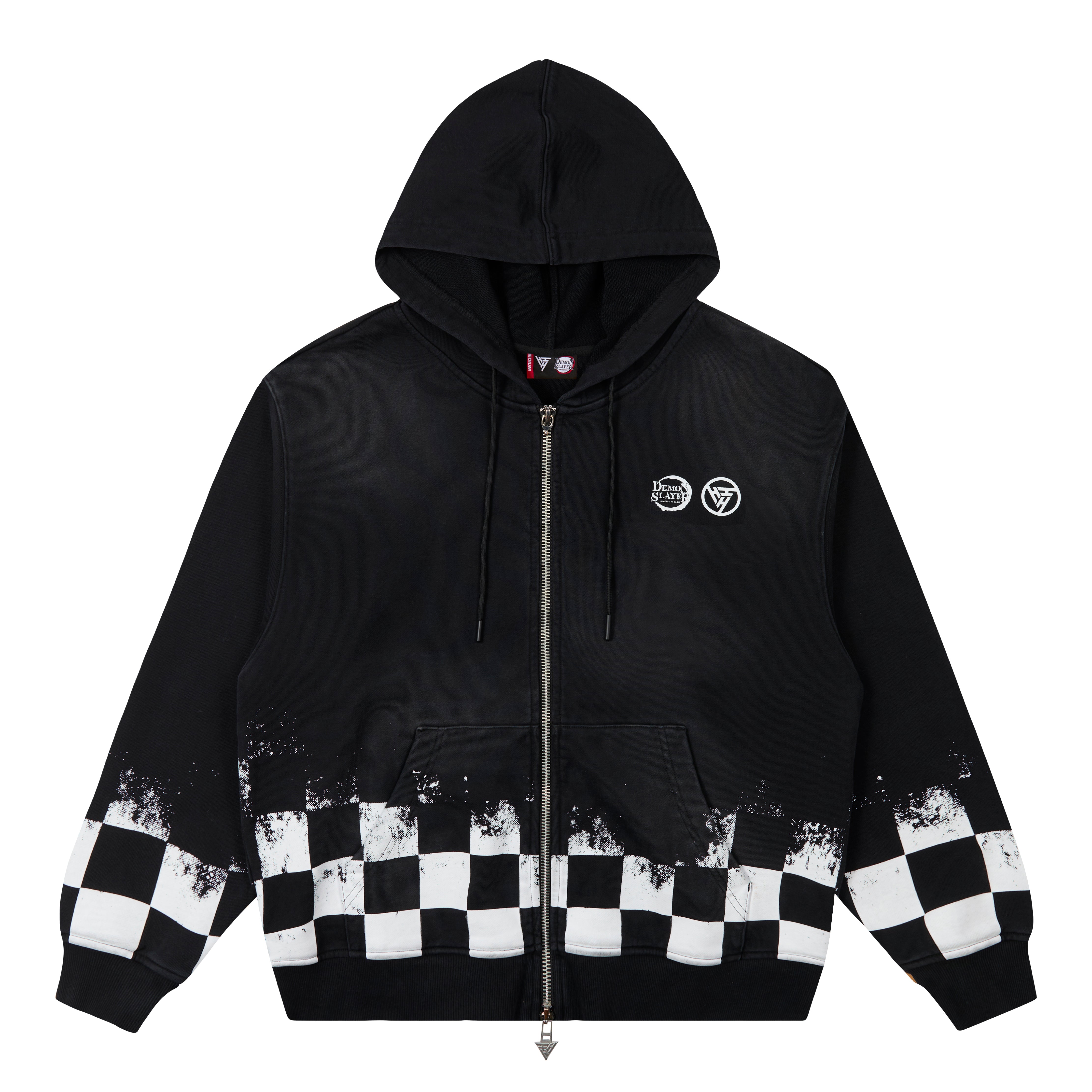 DEMON SLAYER CHECKERED GRADIENT HOODIE (BLACK) – Demon Slayer hoodies by Hypland