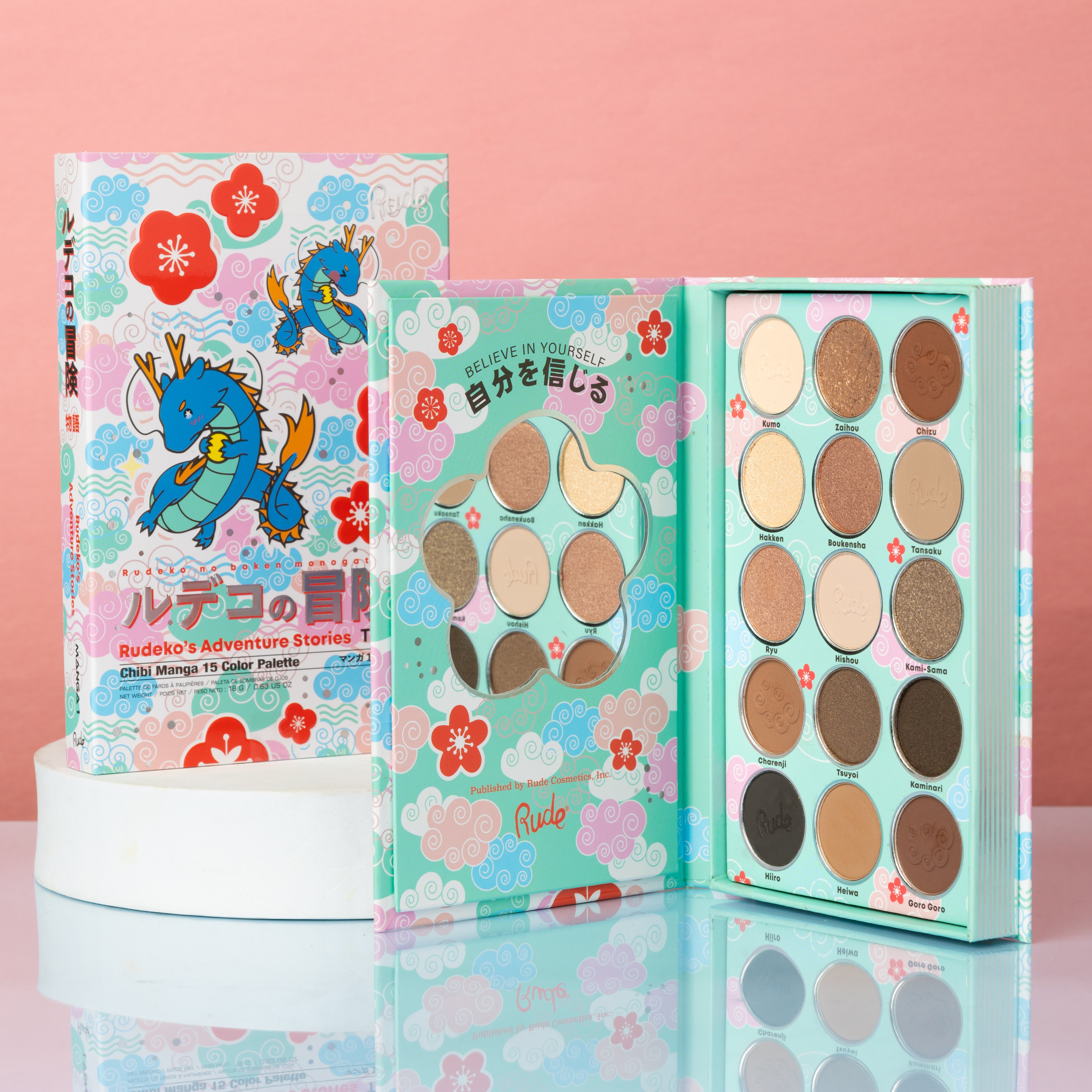 Chibi Manga Collection 15 Color Palette - Rudeko's Adventure Stories – Anime & Gaming makeup by Game Beauty / Rude Cosmetics