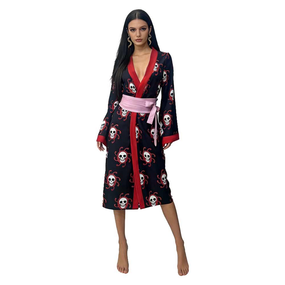 One Piece Boa Hancock Black Dress Cosplay Costume Halloween Carnival Party Suit – One Piece one piece by CosplaySky