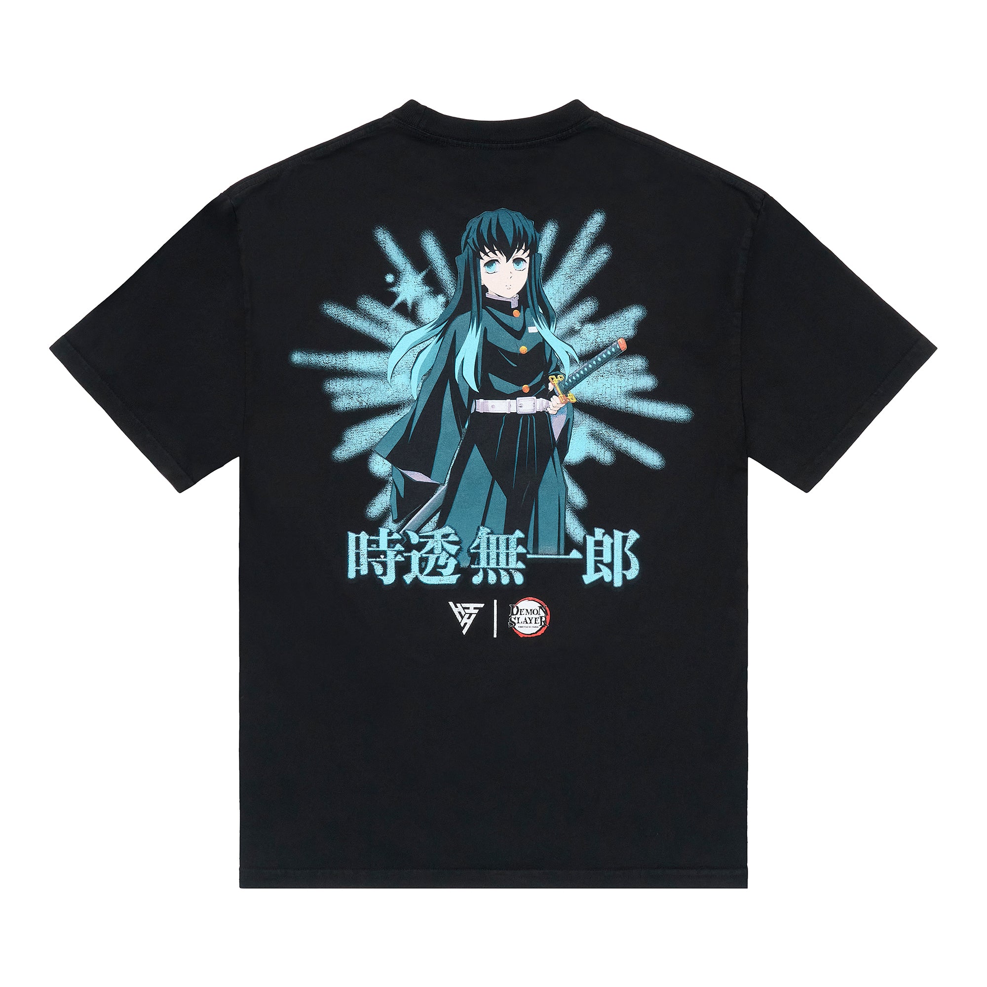 DEMON SLAYER MUCHIRO AIR BRUSH SHIRT (BLACK) – Demon Slayer shirts by hypland