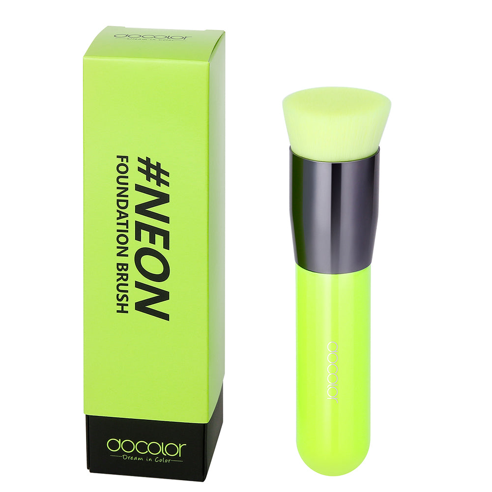 Neon Green - Foundation Brush – Kawaii brushes by DOCOLOR OFFICIAL