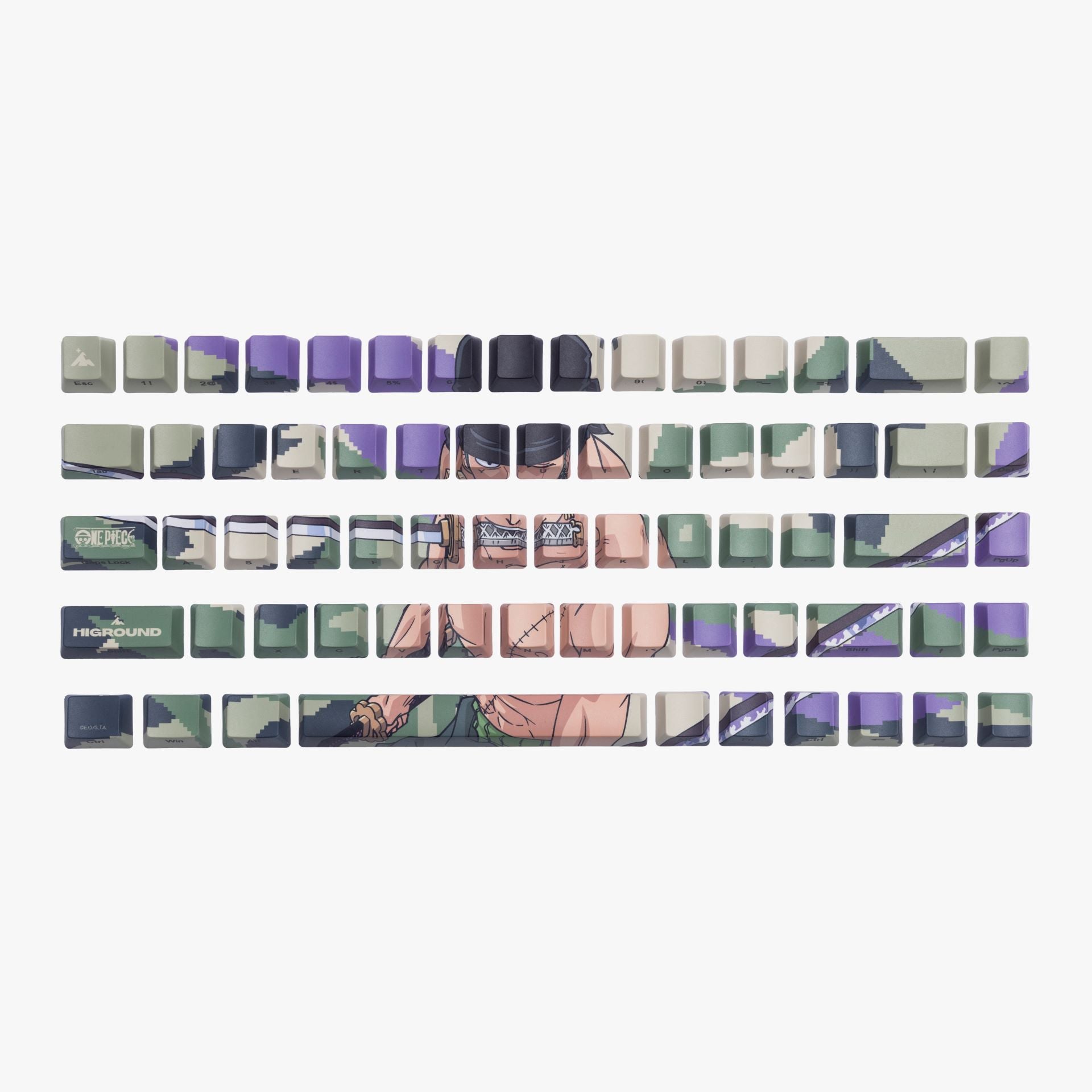 One Piece x HG 68 Keycaps Set - Zoro – One Piece keyboards by higround