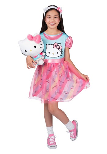 Kid's Hello Kitty Dress Up Costume Set with Plush – Hello Kitty hello kitty by HalloweenCostumes.com