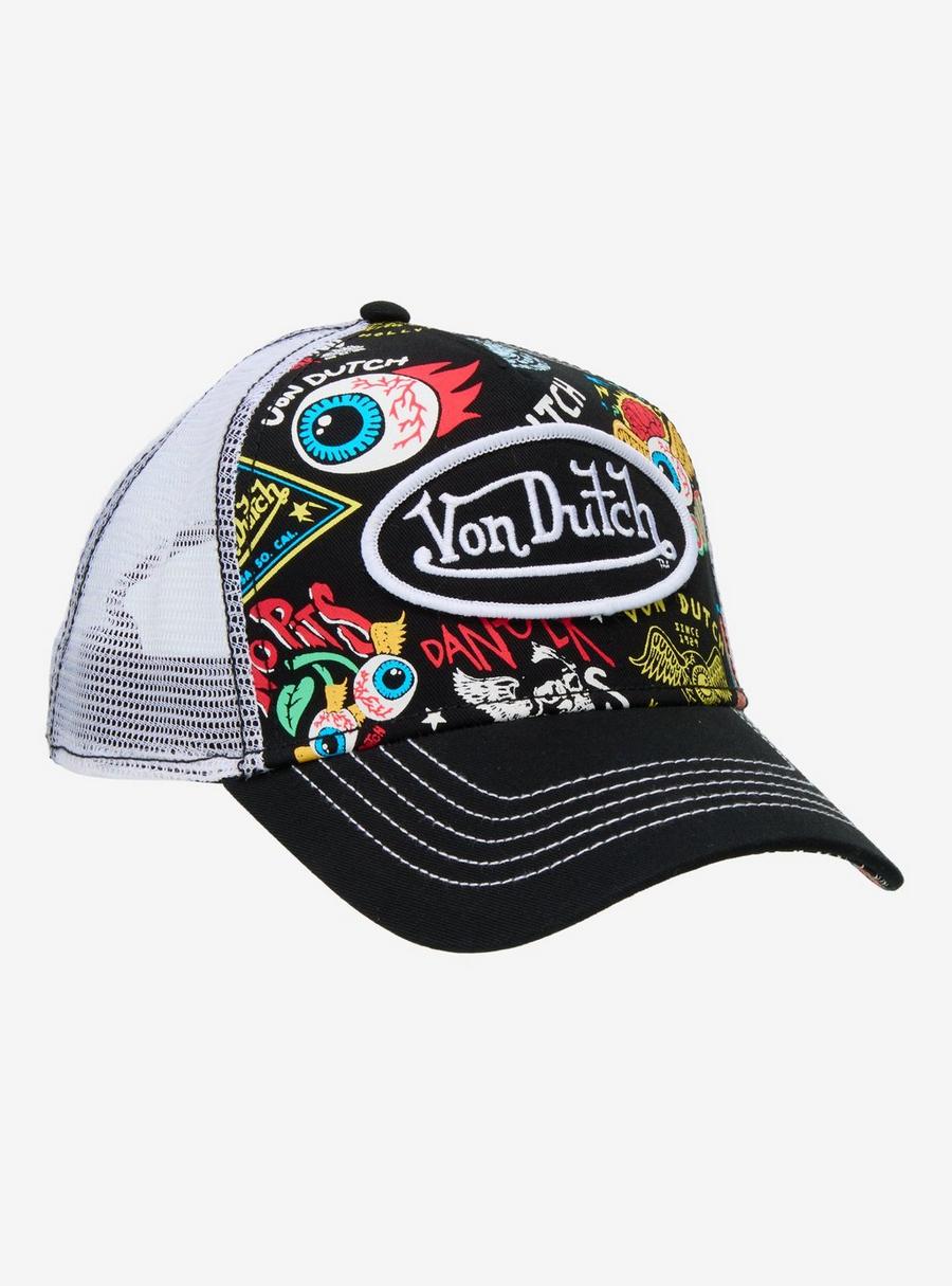 Von Dutch Tattoo Eyes Logo Trucker Hat – Anime hats by Hot Topic