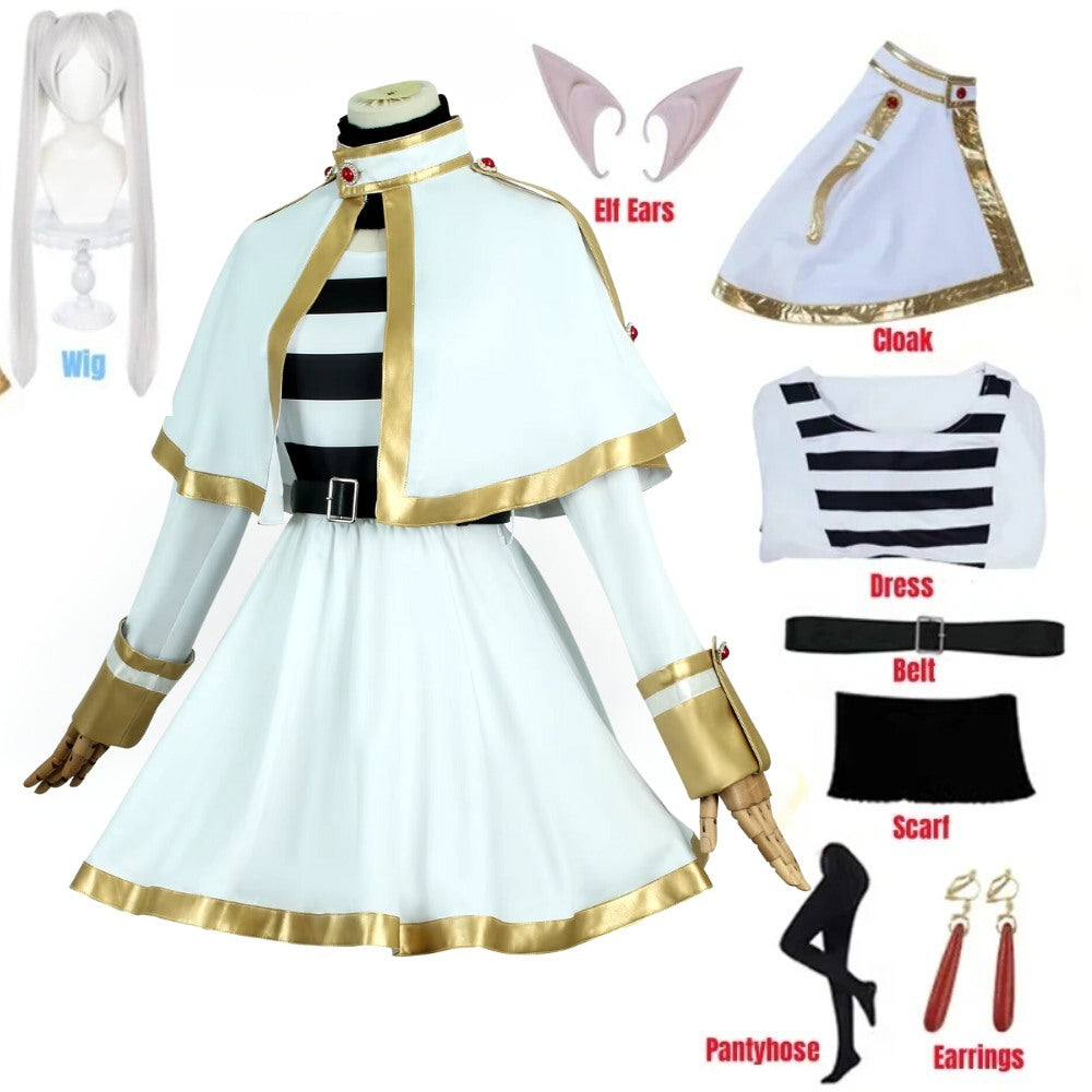 Frieren Mage Outfit Full Cosplay Set – Frieren: Beyond Journey's End frieren by Animeclo