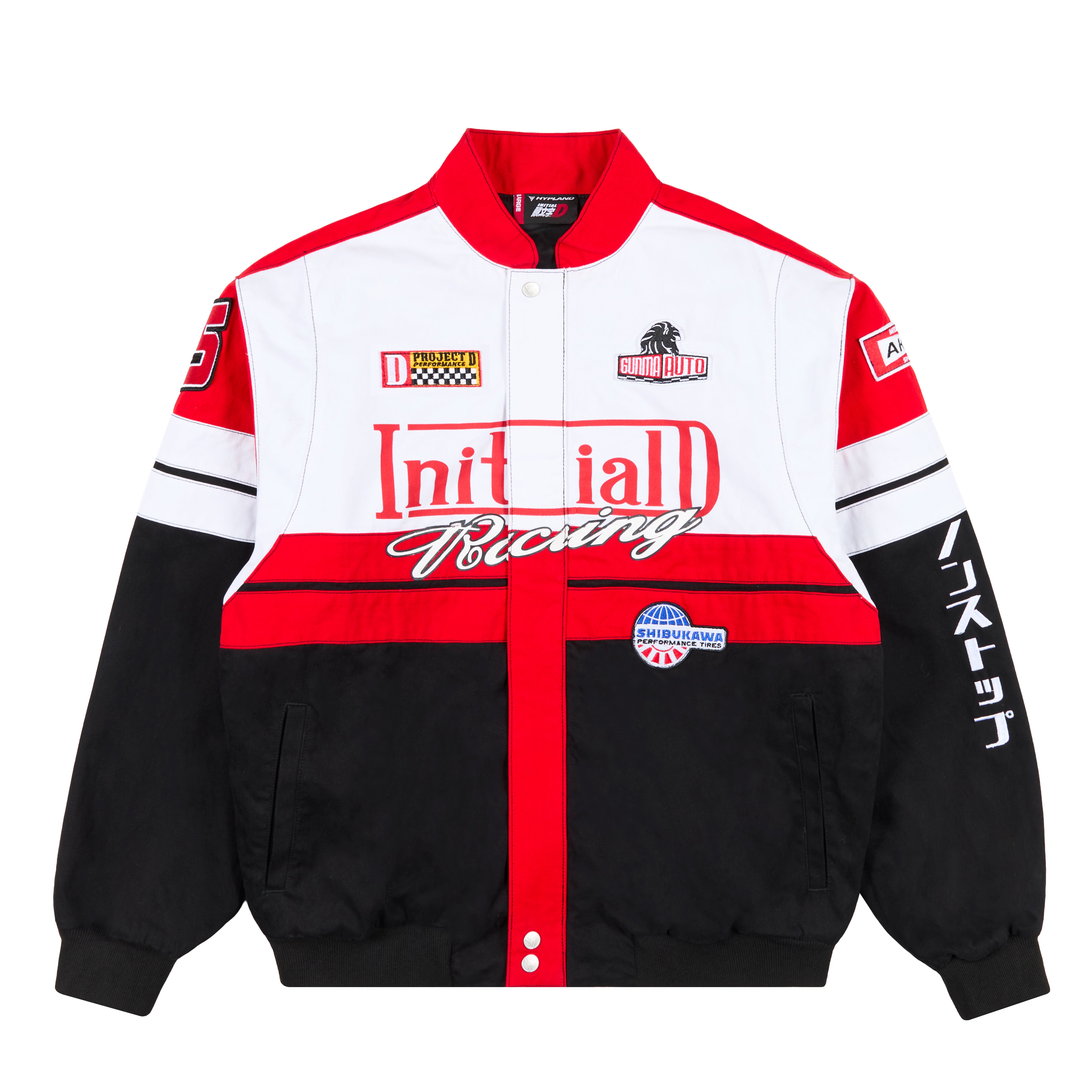 INITIAL D RACING JACKET (BLACK/WHITE) – Initial D jackets by Hypland