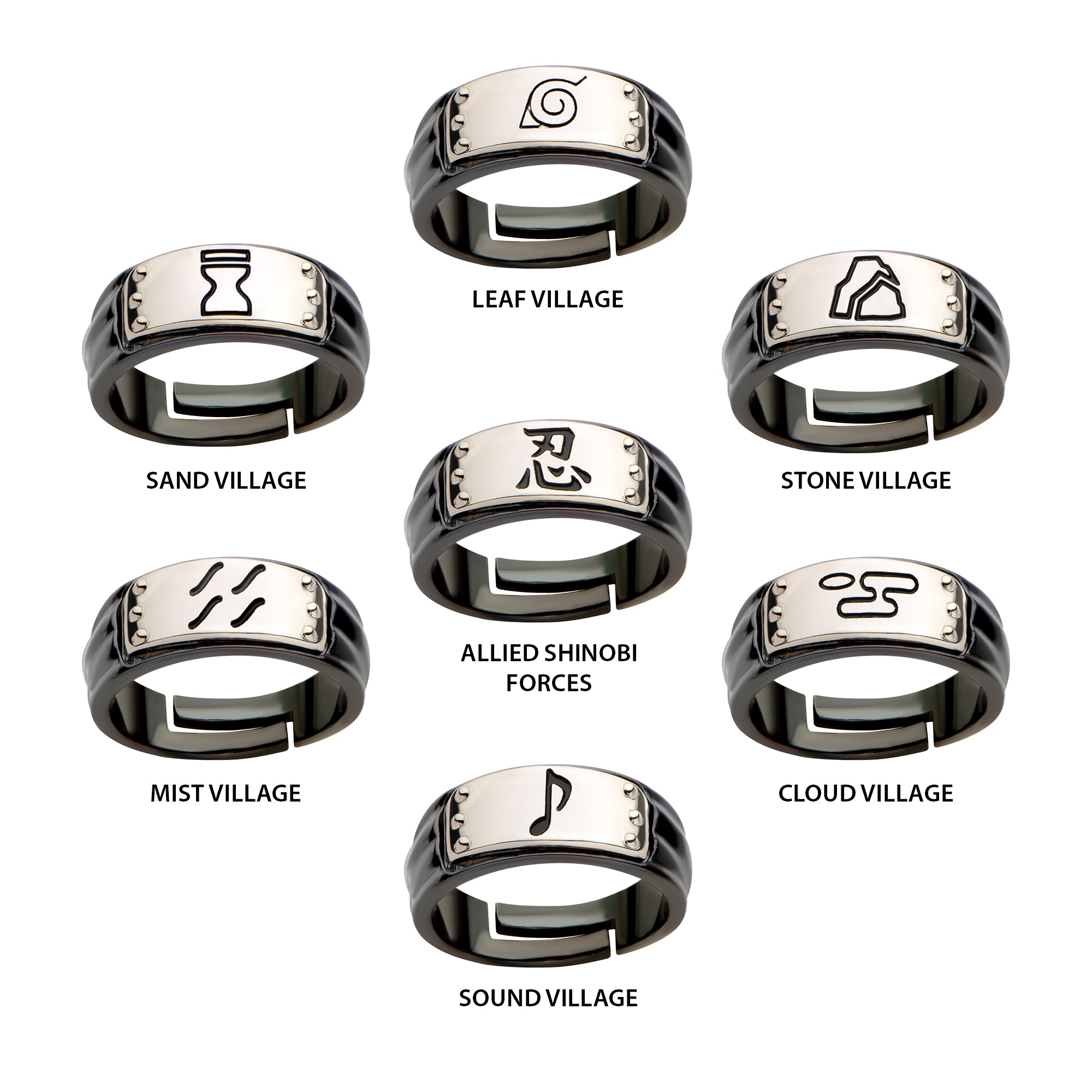 Naruto Shinobi Headband Ring Set – Naruto collector sets by VIZ Media