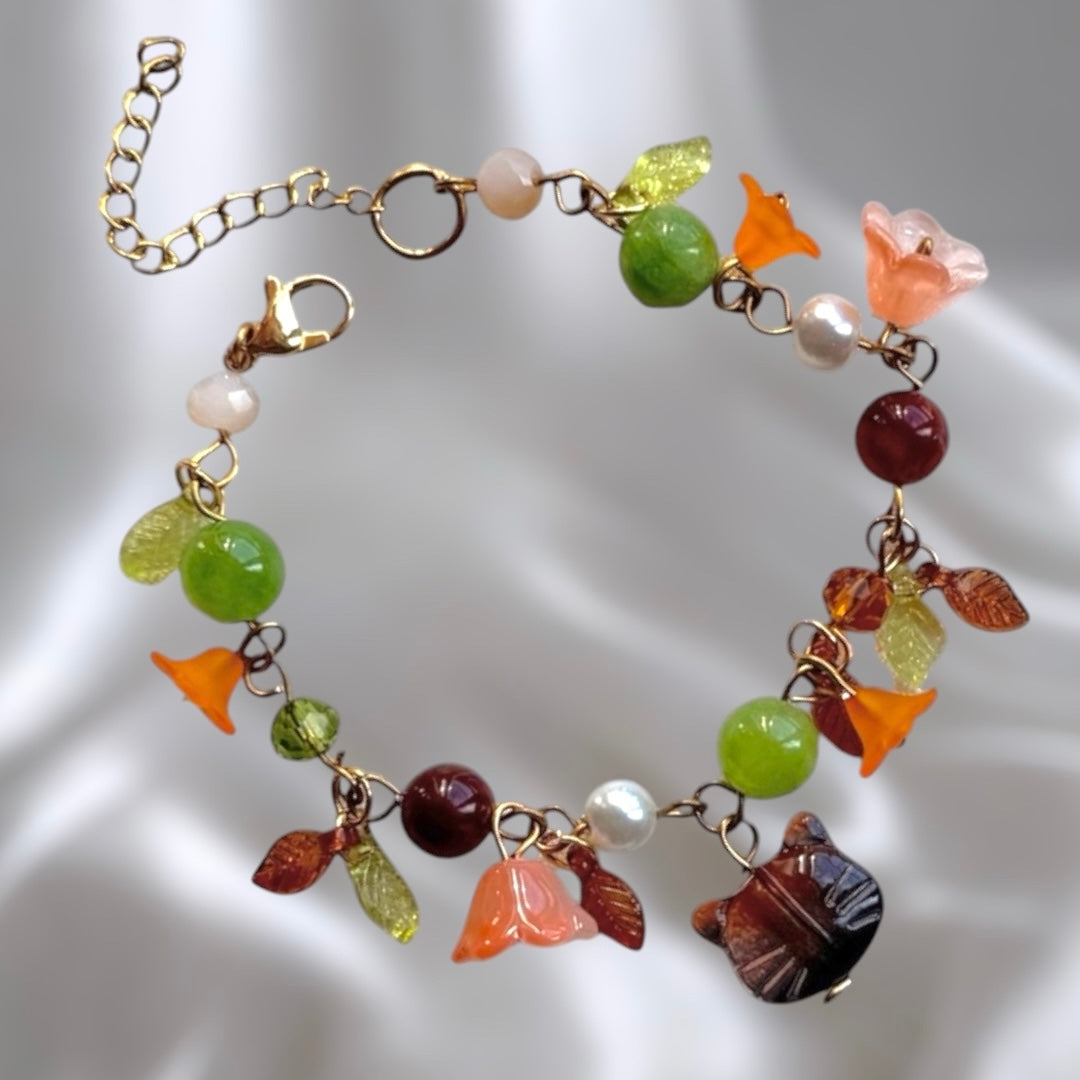 Silver or Golden Stainless Steel Autumn Cat Bracelet – ghostplanter bracelets by ghostplanter