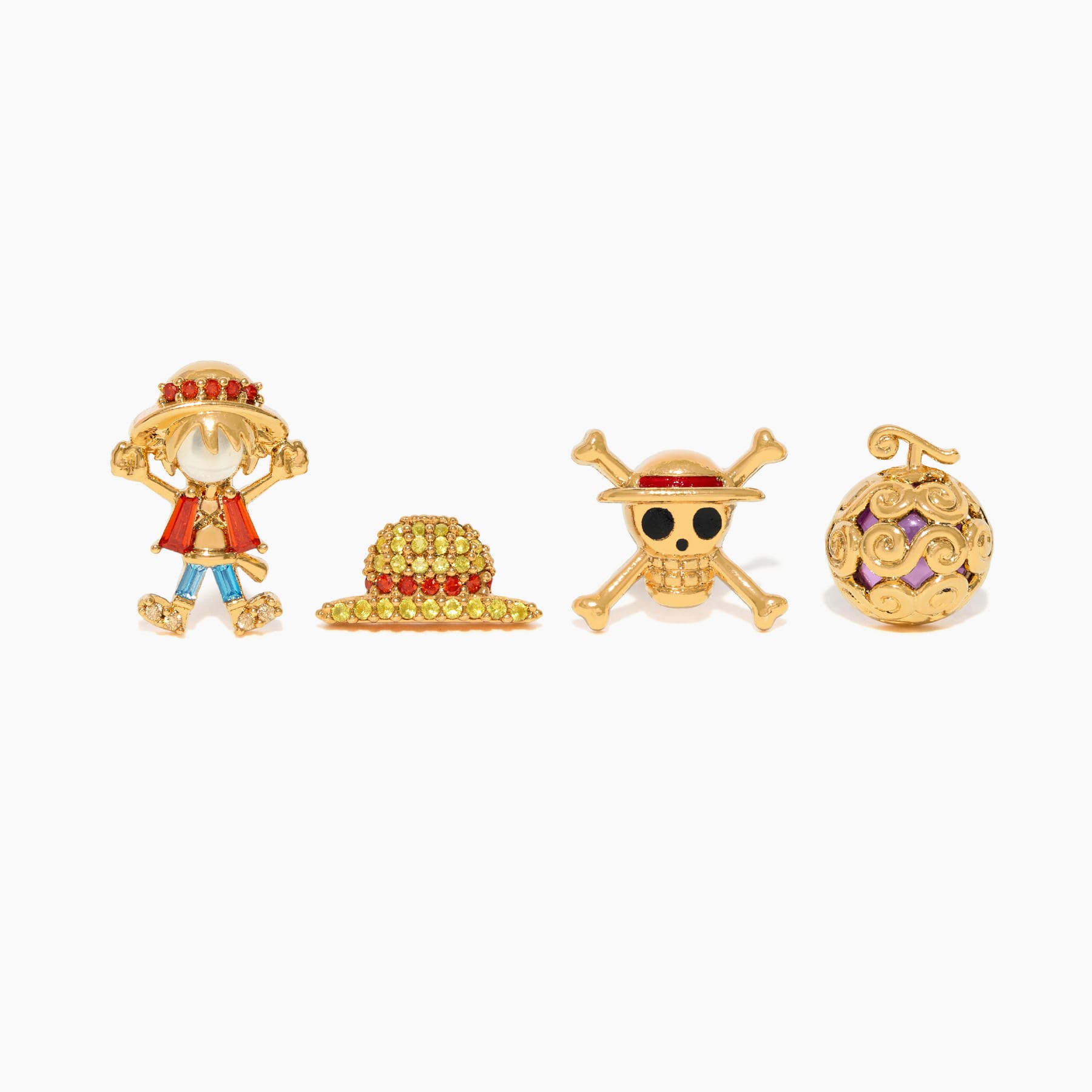 One Piece Monkey D. Luffy Earring Set – One Piece earrings by Girls Crew