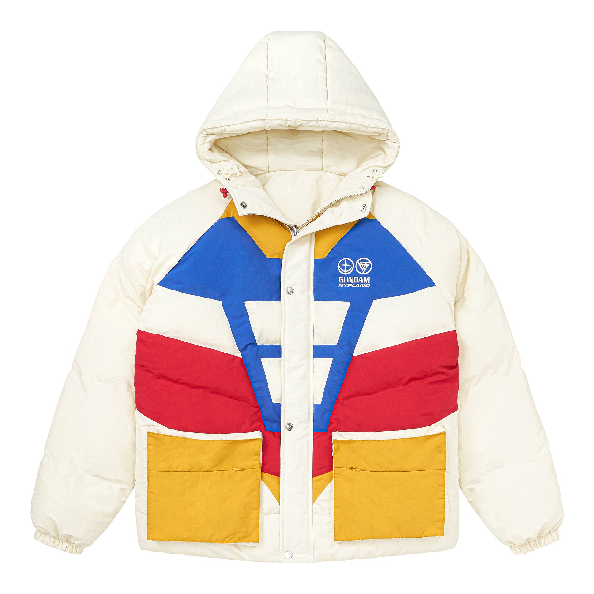 GUNDAM RX-78-2 REVERSIBLE PUFFER JACKET (WHITE) – Gundam jackets by Hypland