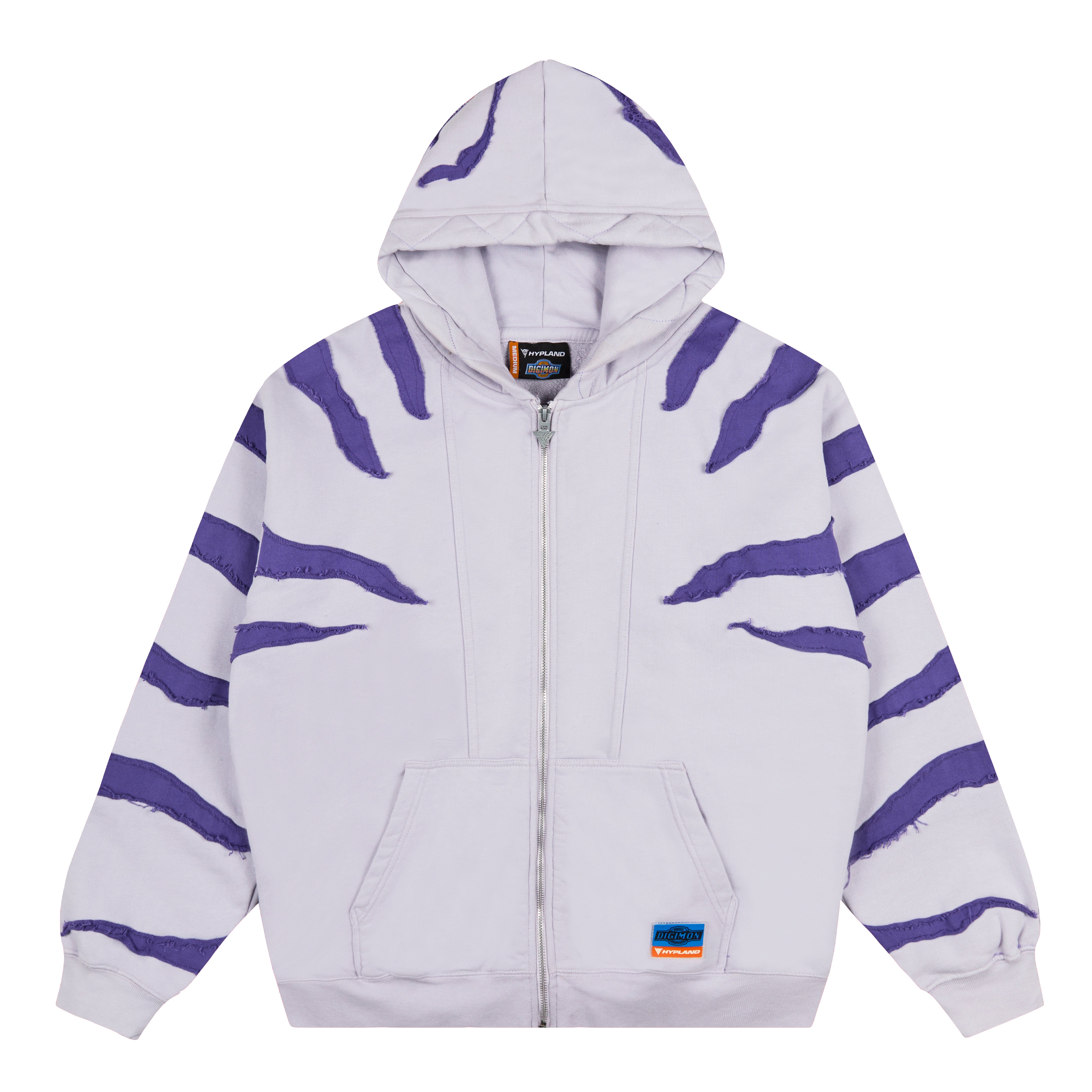 DIGIMON GARURUMON ZIP HOODIE (GREY/BLUE) – Digimon hoodies by Hypland