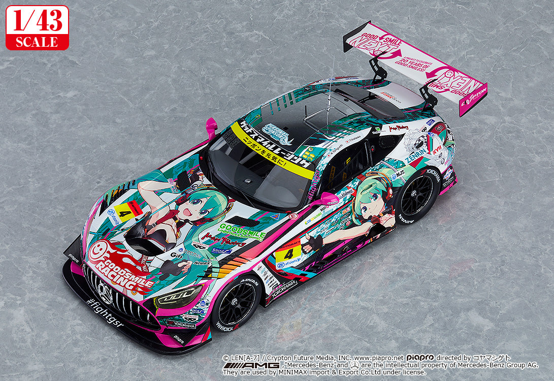 Good Smile Racing - 1/43rd Scale Good Smile Hatsune Miku AMG 2020 SUPER GT Okayama Test Ver. – Hatsune Miku statues by GOODSMILE RACING