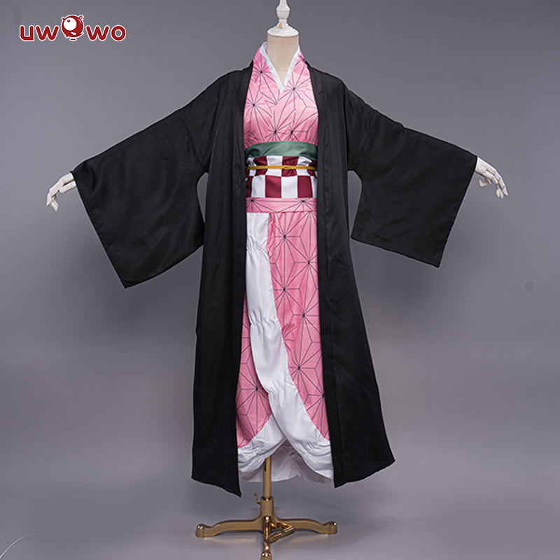 Uwowo Anime Nezuk Cosplay Kids Cosplay Cute Kimono Dress – Demon Slayer demon slayer by Collab