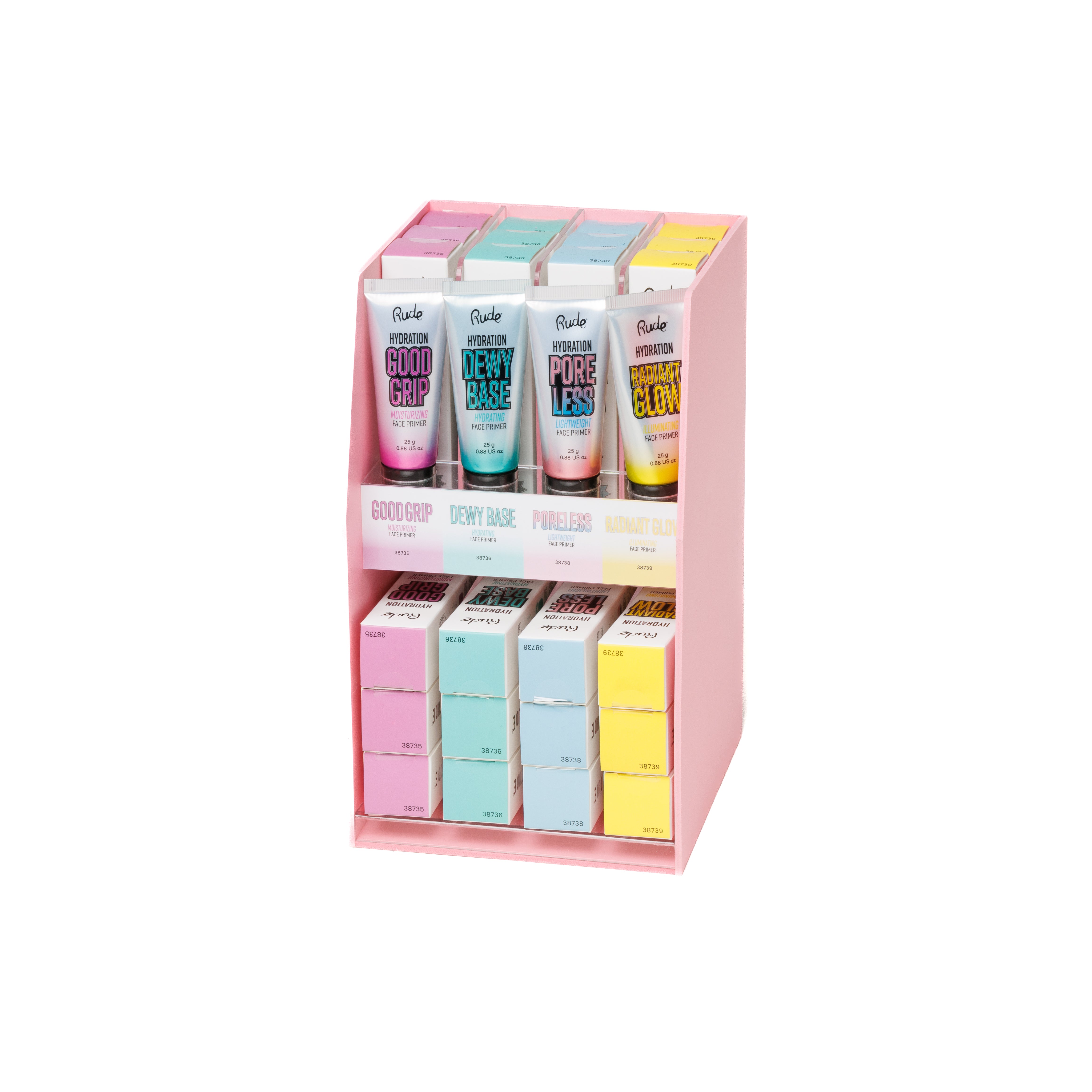 Moisturizing Face Primer Pink Display Set – Nami skincare by rudecosmetics
