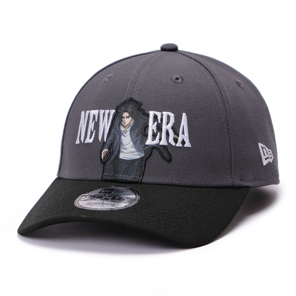 New Era x Attack on Titan Eren Dark Graphite 9FORTY Adjustable Cap – Attack on Titan hats by New Era