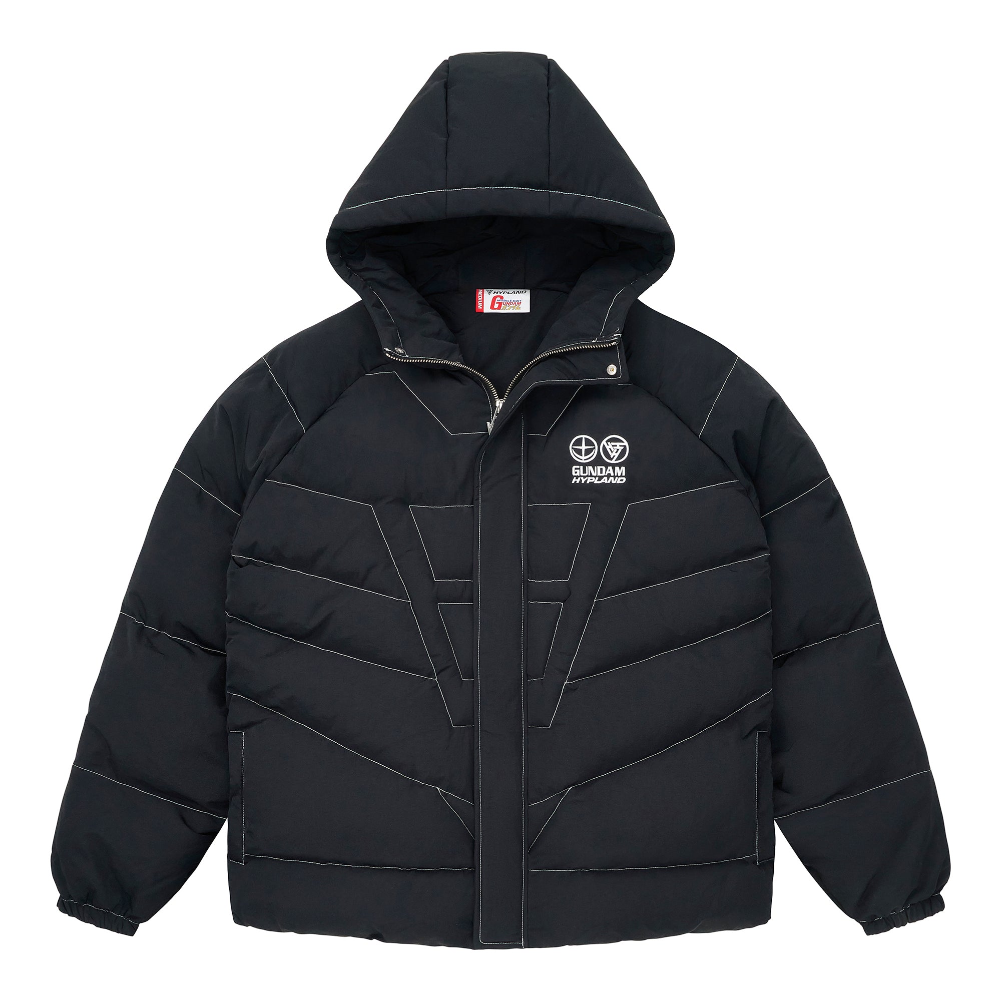 GUNDAM RX-78-2 MONO PUFFER JACKET (BLACK) – Anime jackets by Hypland