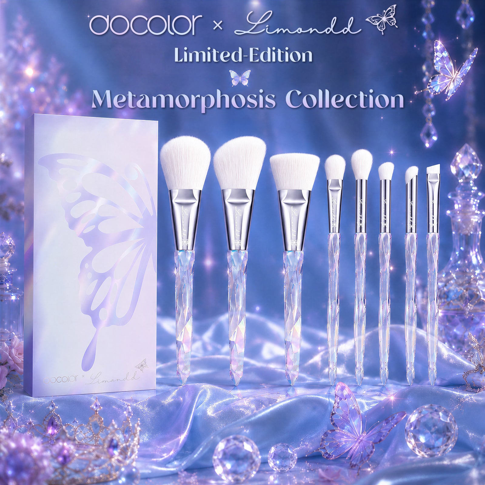 Docolor x Limondd Metamorphosis Collection - 8pcs Chrysalis Brush Set – Kawaii brushes by DOCOLOR OFFICIAL